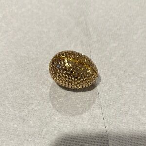 Gold egg shape crystal pill box